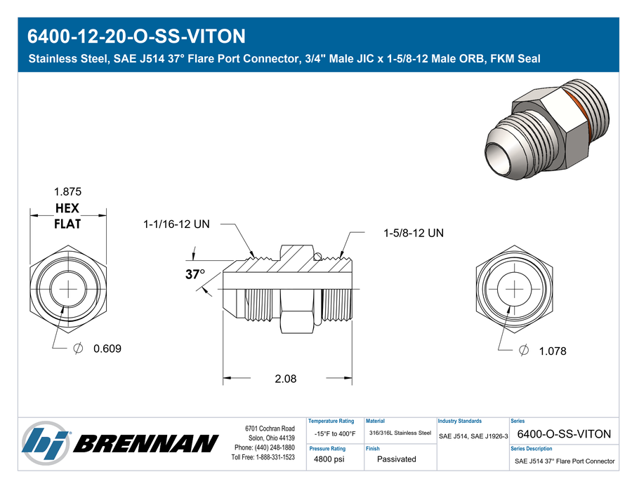 6400-12-20-O-SS-VITON - Image 5