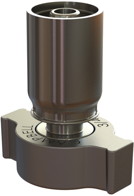 Viton Seal Hose Stem w/ staked on ferrule & wing nut GJS-2V