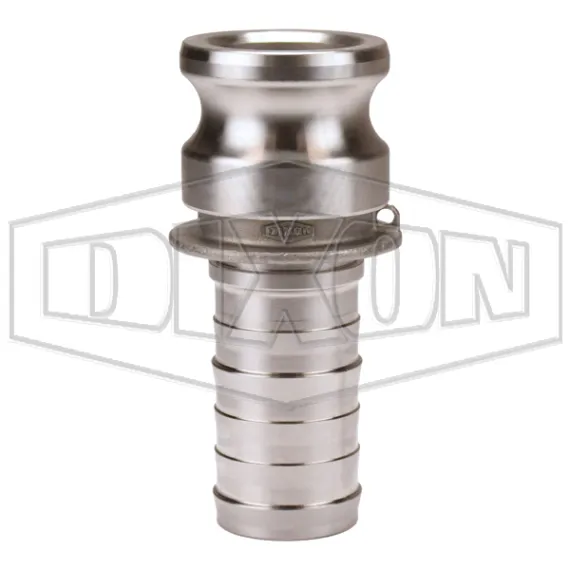 100-E-SS - Dixon Cam & Groove Type E Adapter x Hose Shank