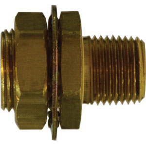 1/2 X 1-14 X 3/8 BRASS BULKHEAD