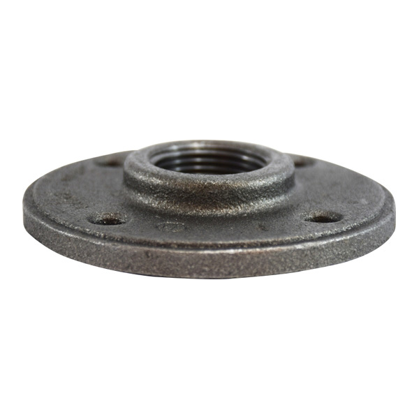 1 BLACK ROUND FLOOR FLANGE