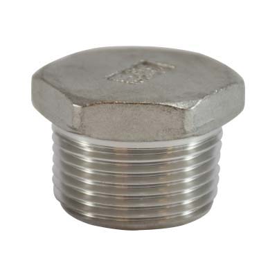 3/8 316SS CORED HEX HEAD PLUG
