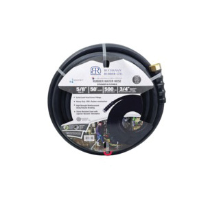 3/4" x 50' x150psi Black Water hose w/ f