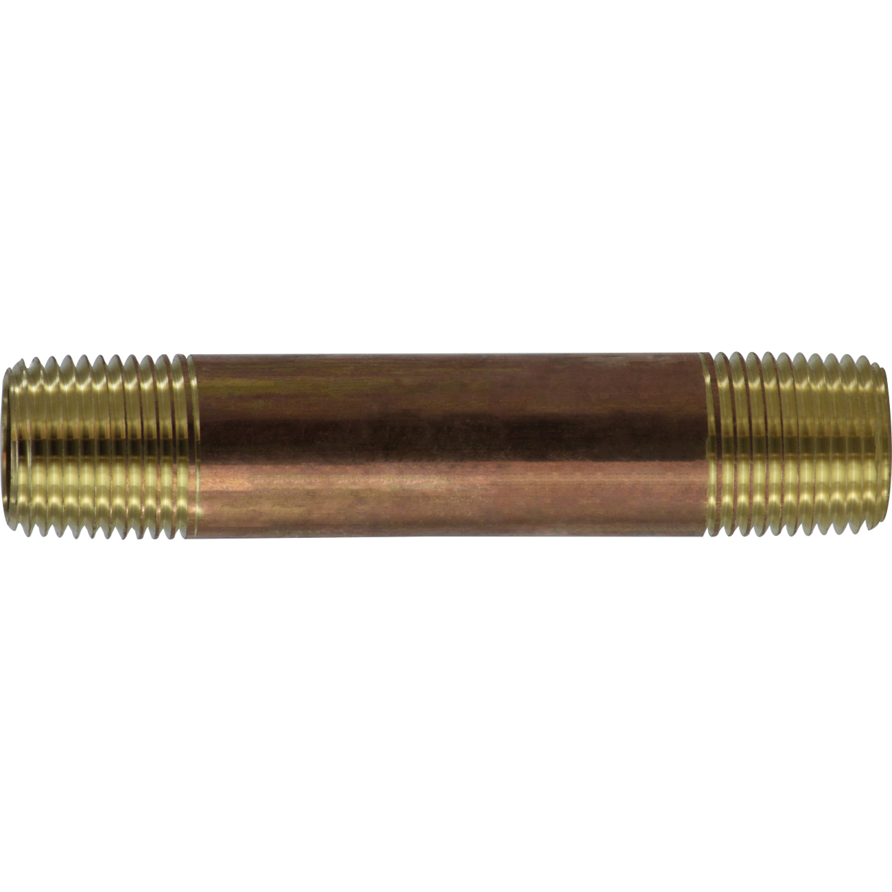 1/2 X 18 RED BRASS NIPPLE