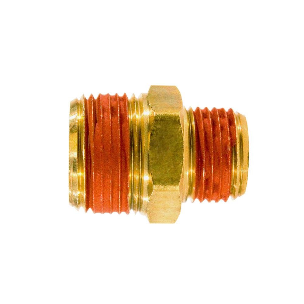 BRASS 3/8 X 1/4 MIP HEX NIPPLE VIBRA