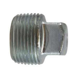 1/2 ZINC PLTD SQ HD STEEL PLUG