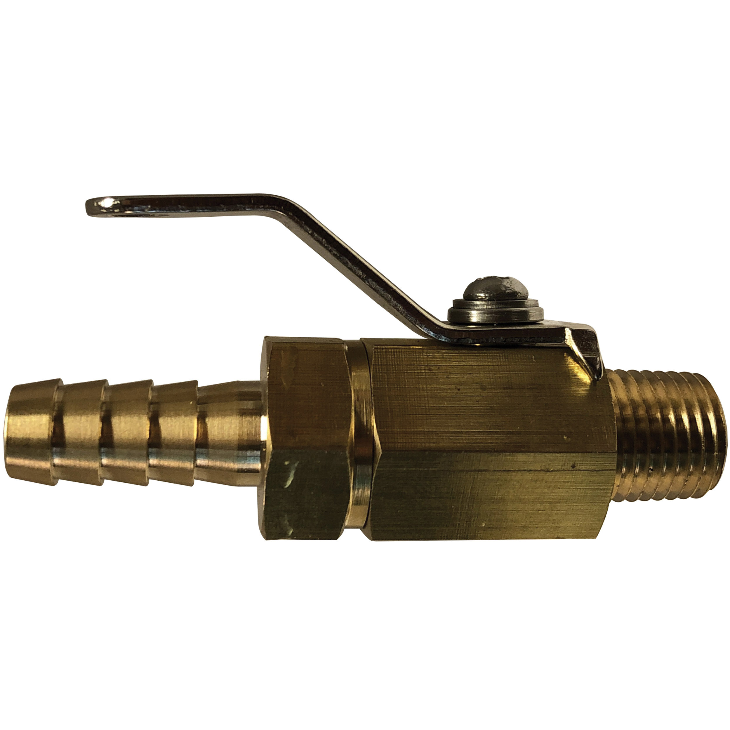 3/8 HB X 1/4 MIP BRASS MINI BALL VALVE