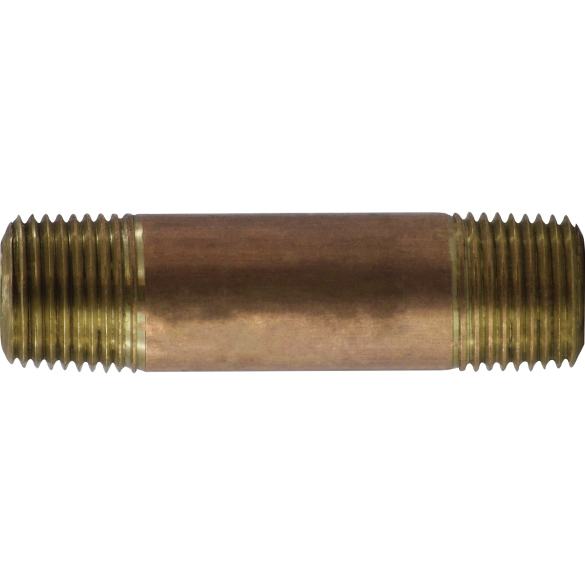 1/2 X 5 XH RED BRASS NIPPLE