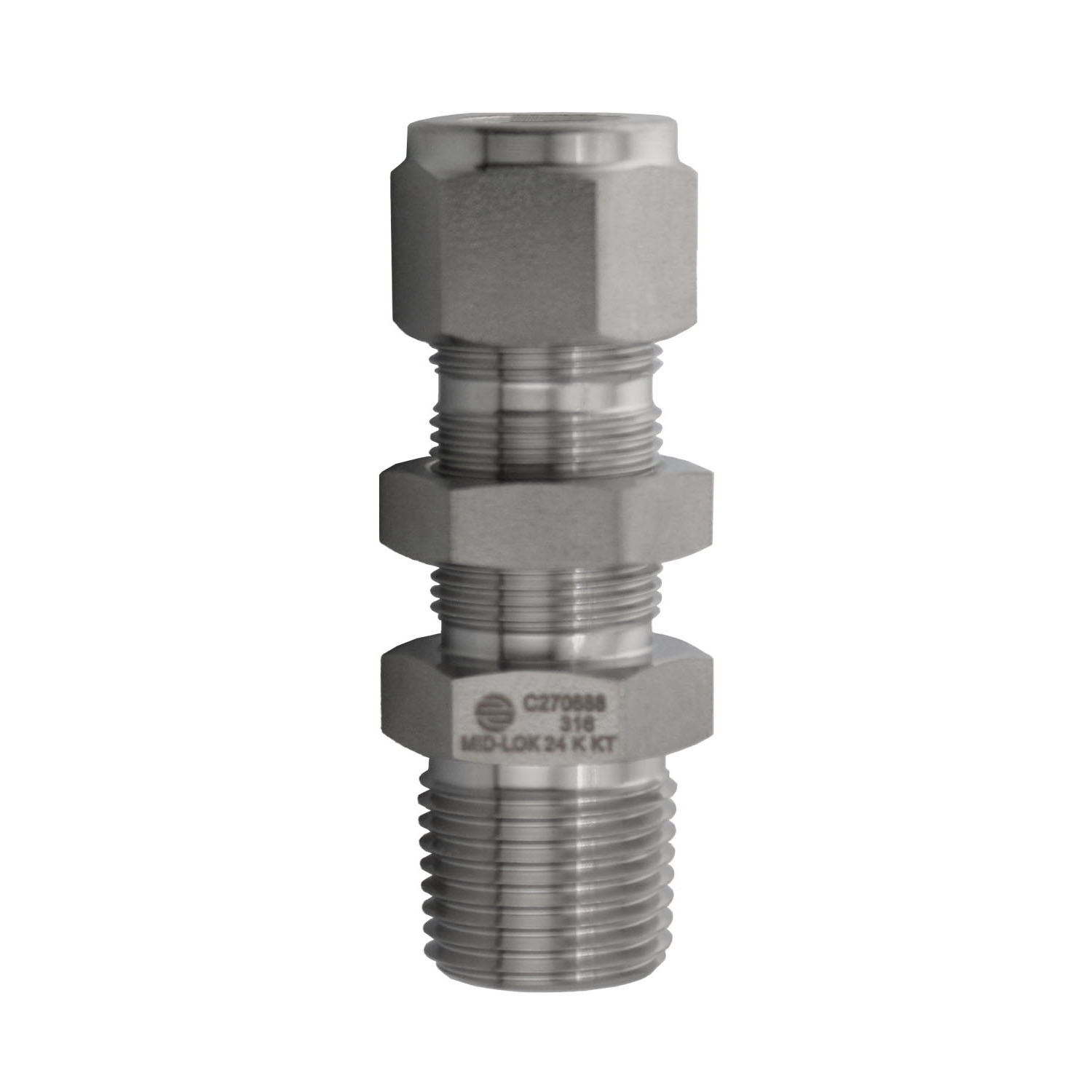 316 1 COMP X 1 MNPT BULKEAD W/NUT