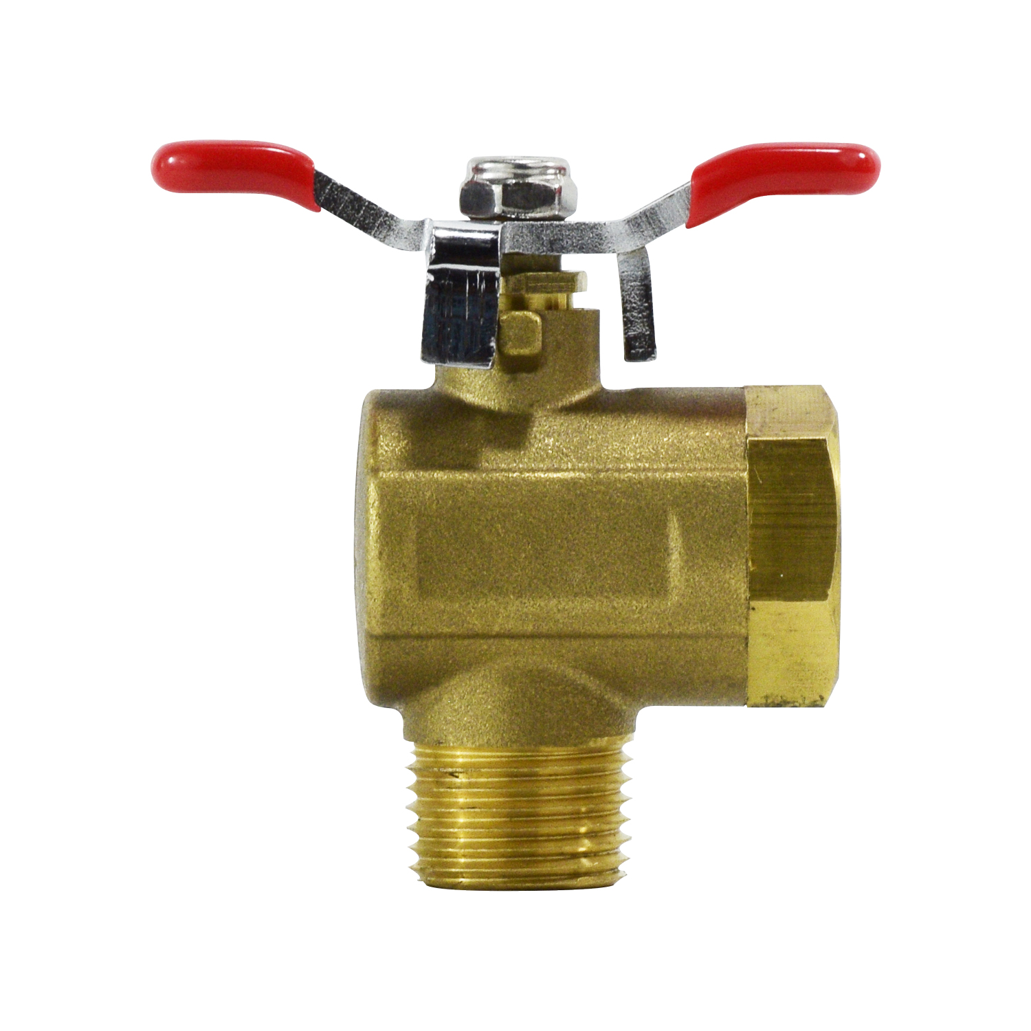 1/2 RIGHT ANGLE T-HDLE BRASS BALL VALVE