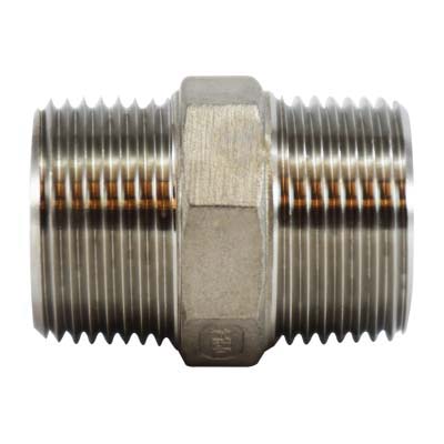 1/2 304 SS HEX NIPPLE