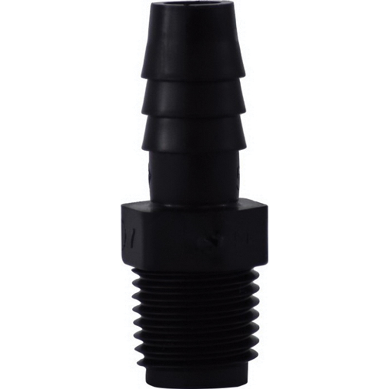 1/2 X 1/2 HB X MIP BLK POLY ADPT