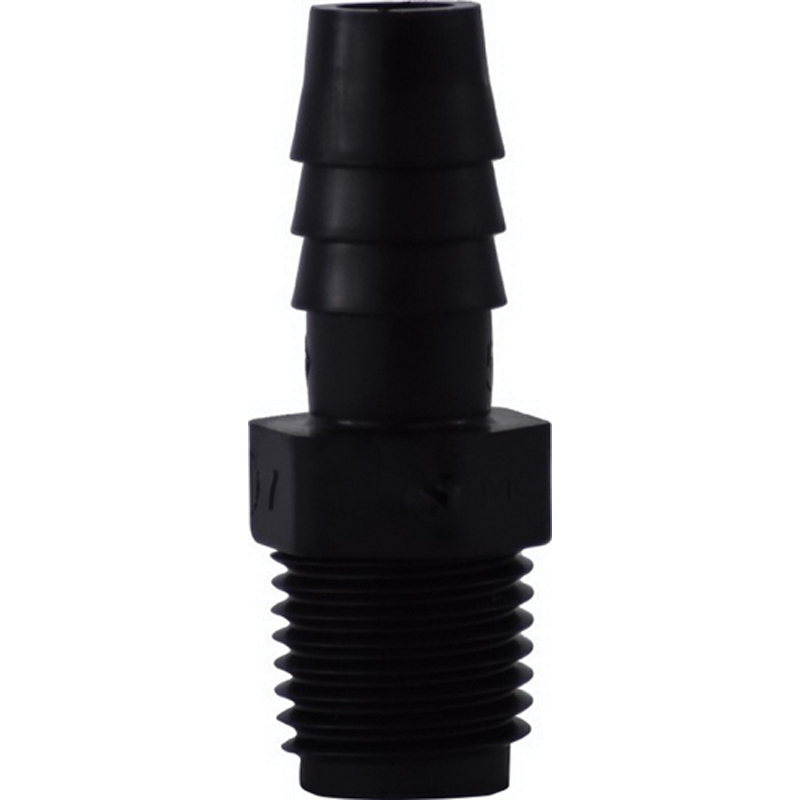 1/2 X 3/4 HB X MIP BLK POLY ADPT