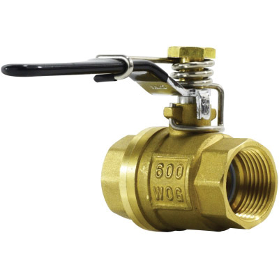 1 THRD BRASS SPRING LOADED BALL VALVE
