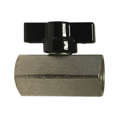 1/8 FXF MINI BV T HANDLE W/VITON SEALS