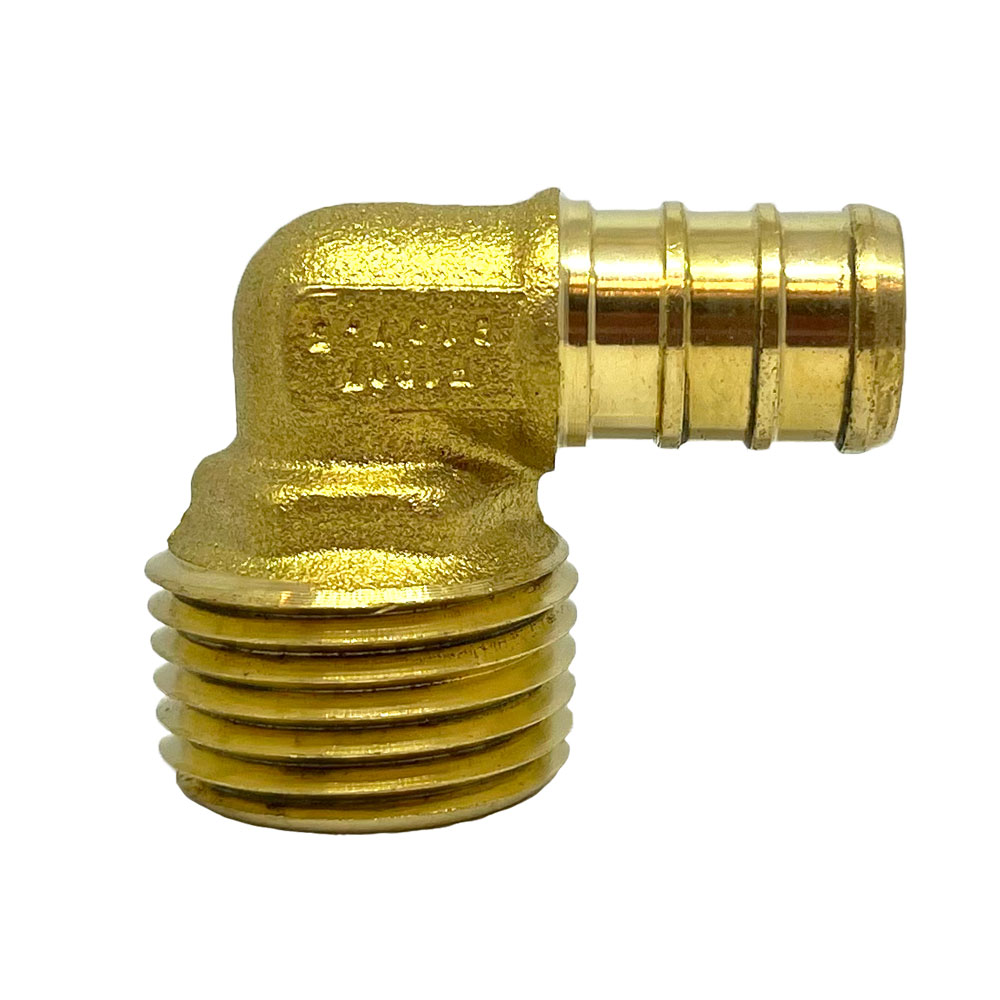 1/2PEX x1/2MPT LF BRASS ELBOW