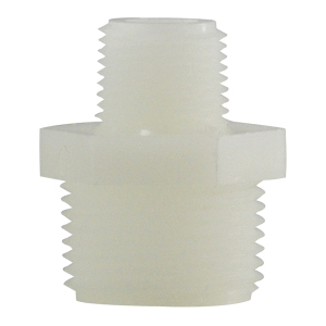 1/4 X 1/8 WHT NYLN RED HEX NIPL