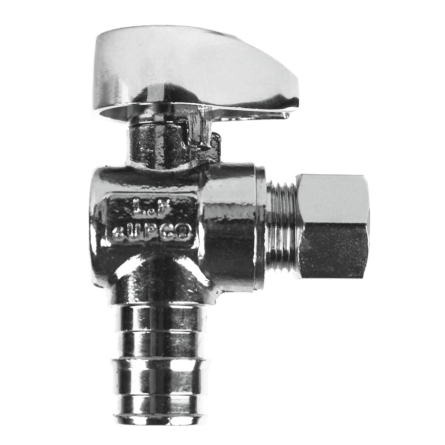 1/2 PEX X 3/8 OD ANG LF MINI 1/4 TURN