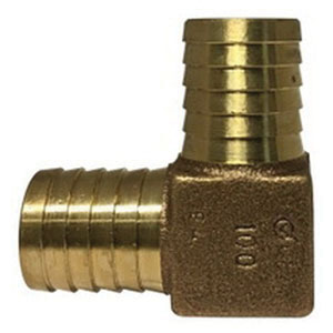 1 BRONZE HOSE BARB LEADFREE ELBOW 90