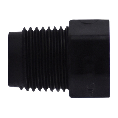3/4 BLACK POLY HEX HEAD PLUG