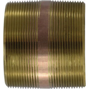 6 x CLOSE LEAD-FREE RED BRASS NIPPLE