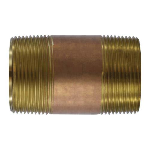 1-1/2 X CLOSE RED BRASS NIPPLE