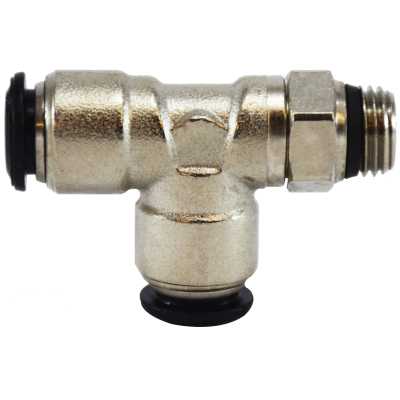 10MM OD X 1/2 SWVL MALE RUN-T N-PLTD