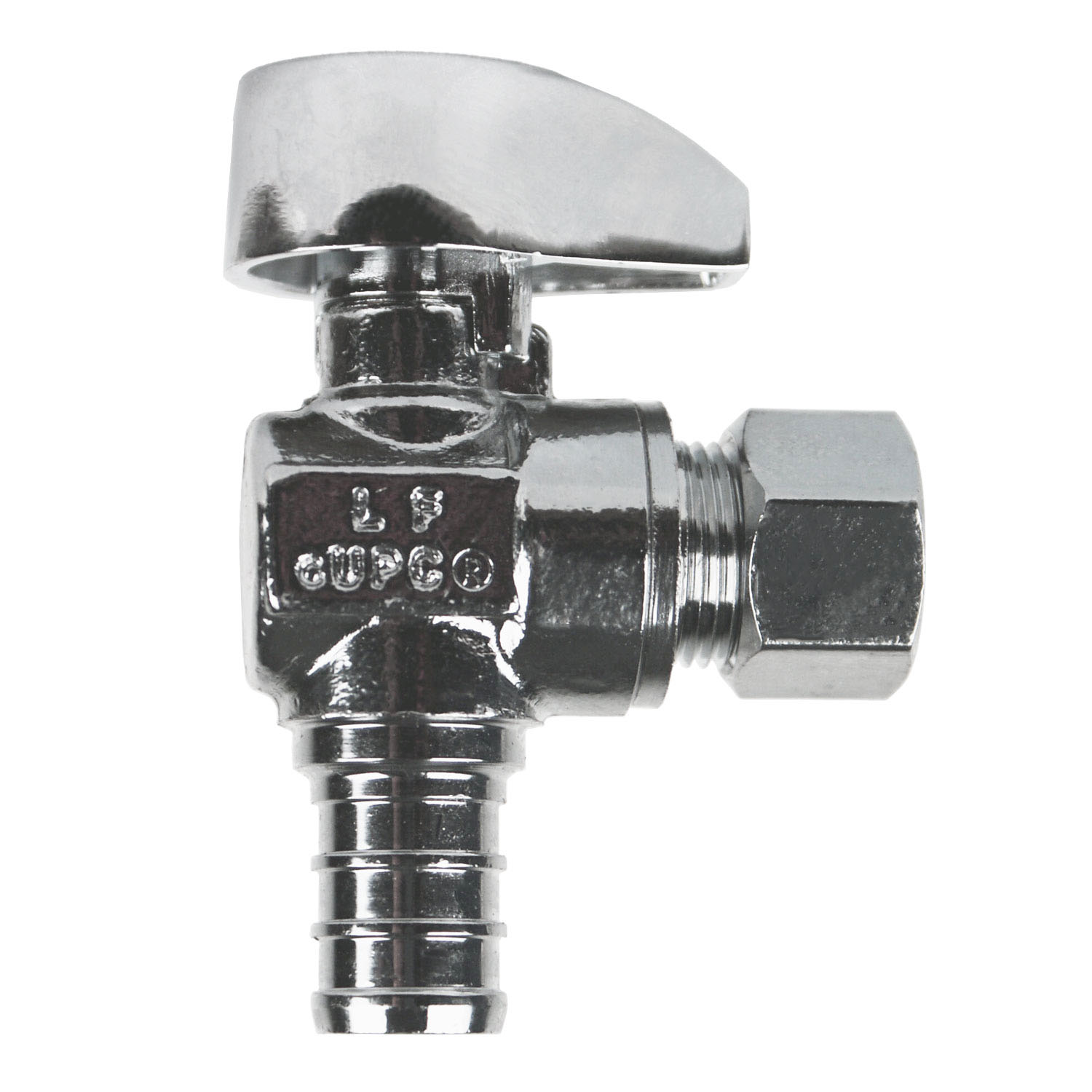 1/2 PEX X 1/4 OD ANG LF MINI 1/4 TURN