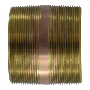 4 X 8 RED BRASS NIPPLE