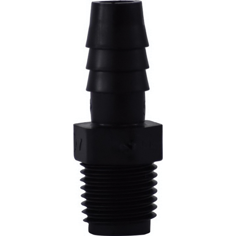 1/2 X 1/4 HB X MIP BLK POLY ADPT