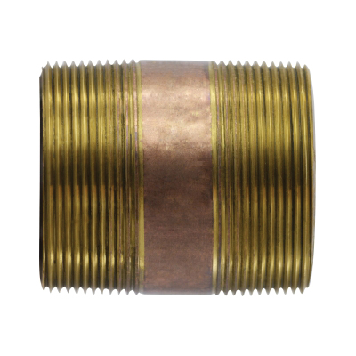 3 X 4 XH RED BRASS NIPPLE