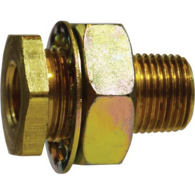 3/8 FPT X 1/2 MPT BULKHEAD FITTING