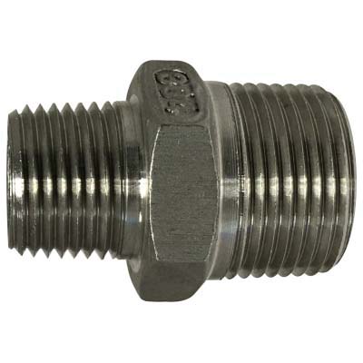 1 x 3/4 304 S.S. HEX NIPPLE