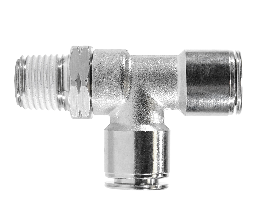 1/4 X 1/4 PPNI SWVL RUN TEE ALL METAL