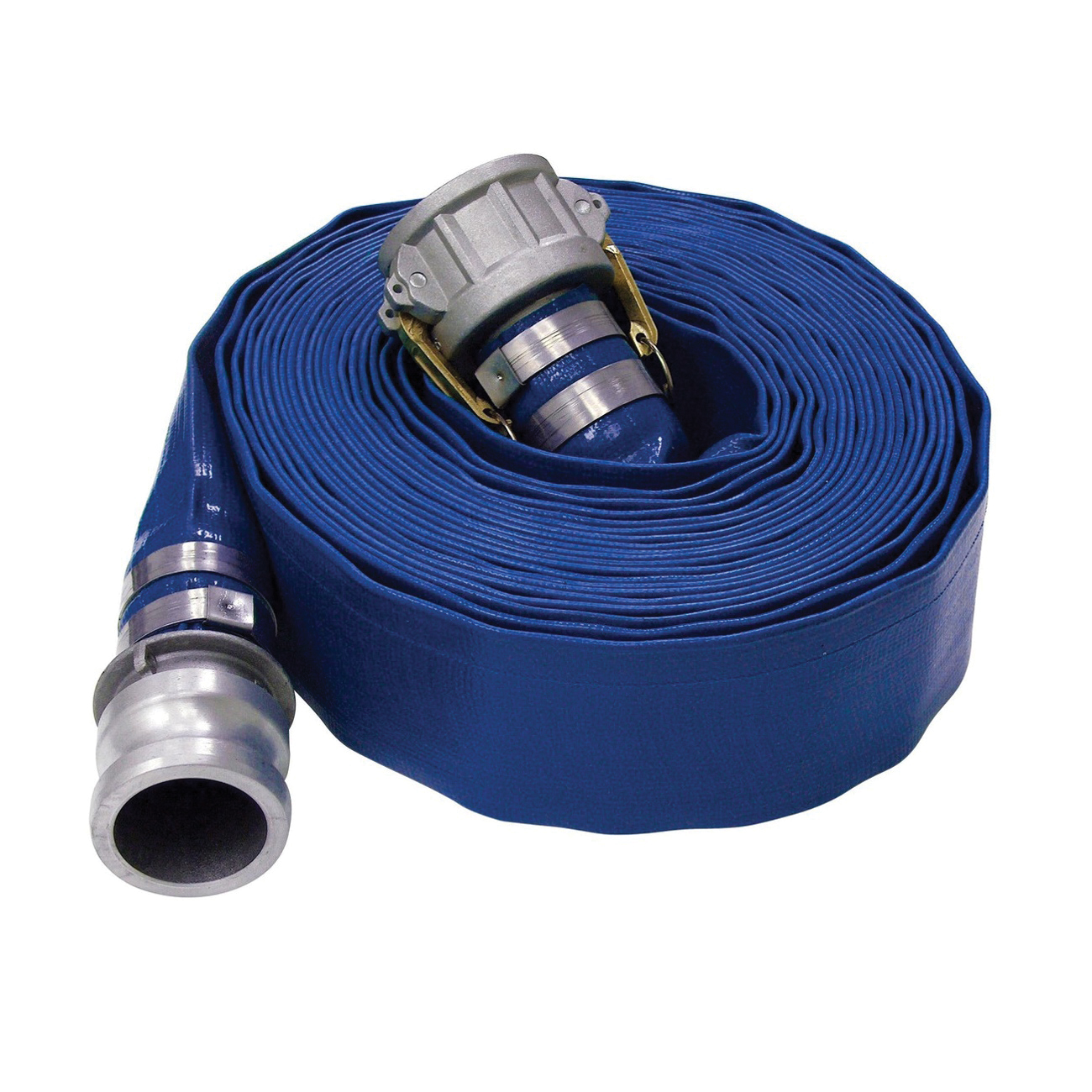 1-1/2 BLUE LAYFLAT+C-E CAMLOCK 50' ROLL