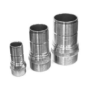 1 CRIMPLOK COMB NIPPLE THREADED SS316