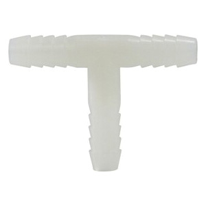 3/16 WHITE NYLON SINGLE BARB TEE