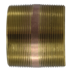 4 X CLOSE RED BRASS NIPPLE