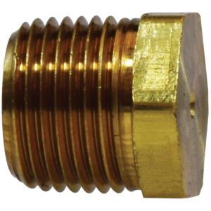 1 BRASS SOLID HEX PLUG