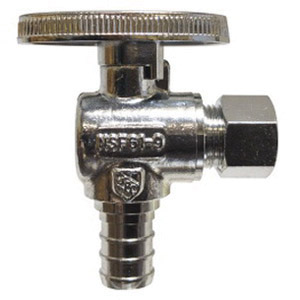 1/2 PEX X 3/8 COMP LF ANGLE SUPPLY STOP