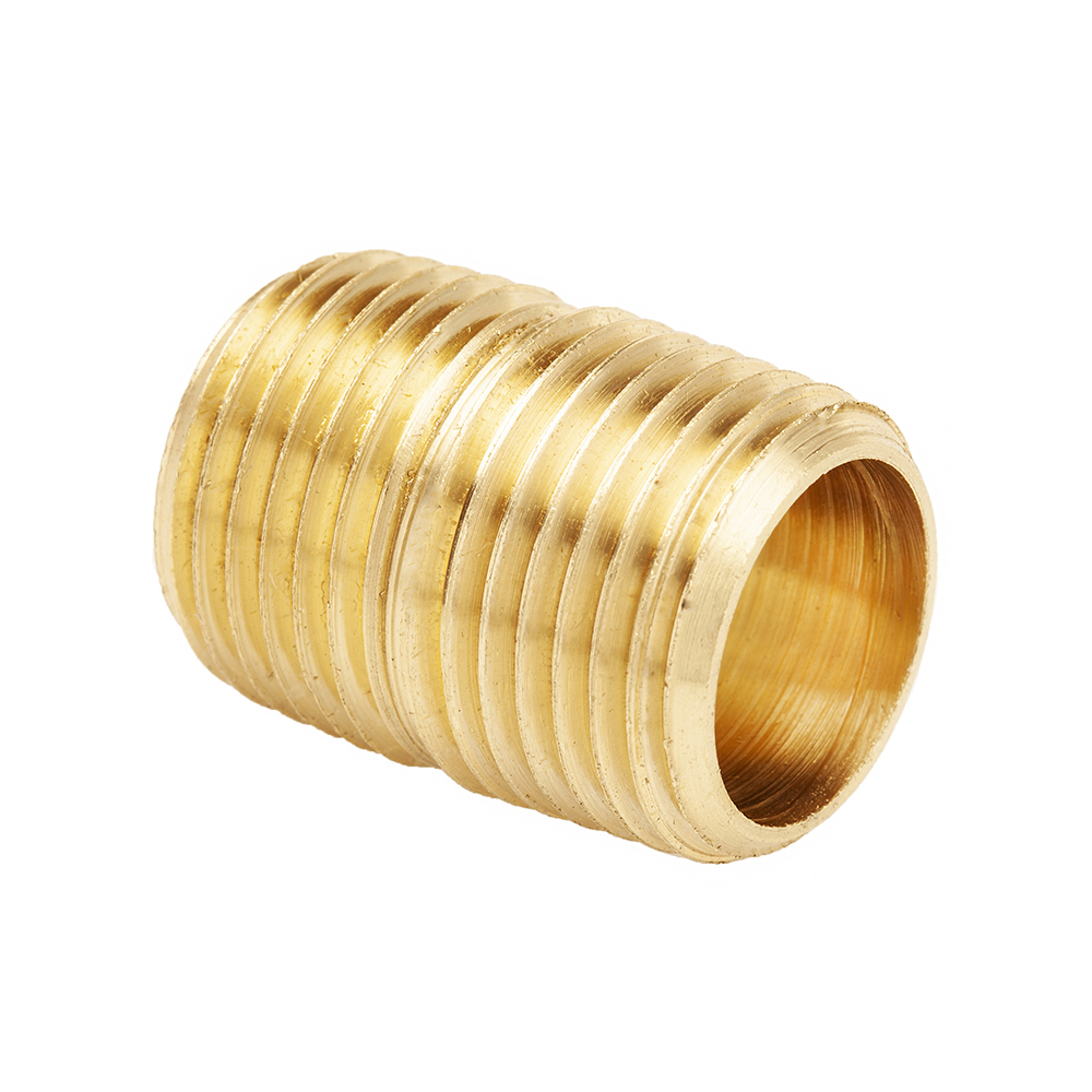 1/2 X CLOSE YELLOW BRASS NIPPLE