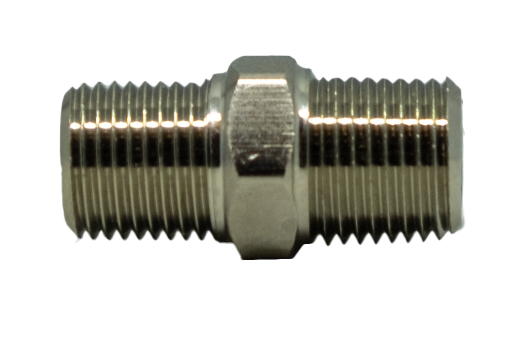 1/8 BSPT X 1/8 MIP HEX NIPPLE