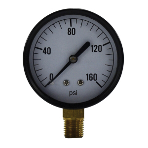 2 1/2" 0-200psi 1/4" LM