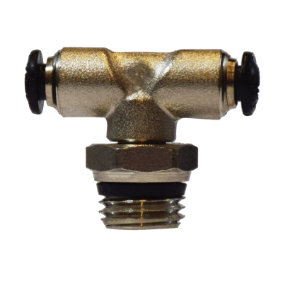 14MM OD X 3/8 SWVL MALE BRANCH-T N-PLTD