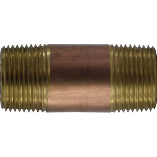 1 X 3 XH RED BRASS NIPPLE