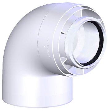 Z-DENS Concentric PPs/Aluminum Elbow 87°